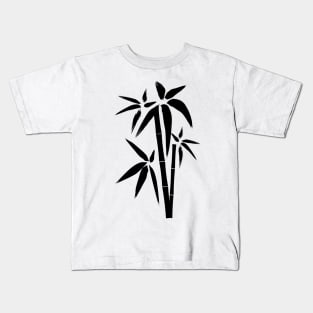 Bamboo minimalist ink style design Kids T-Shirt